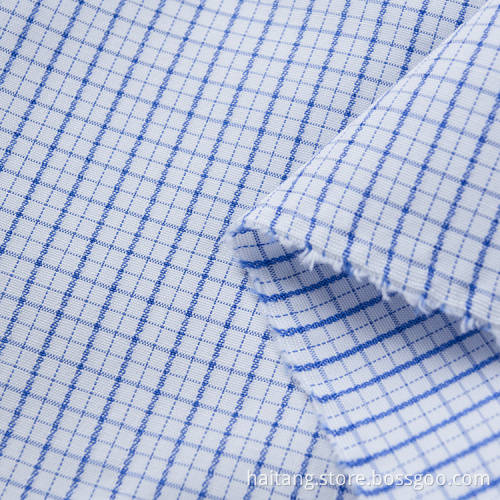 Check Polyester fabric Dobby Bamboo fabric Worker's Shirt